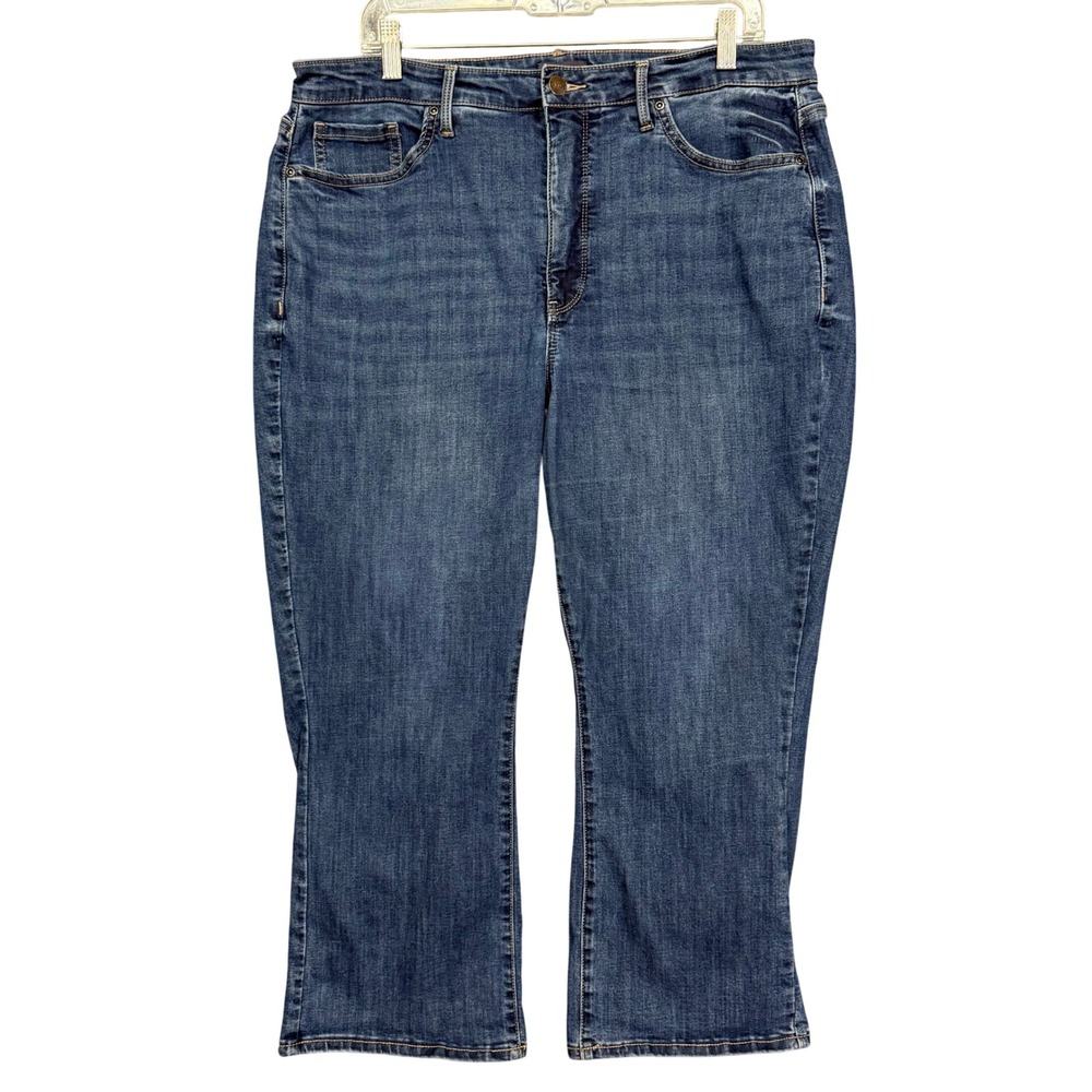 NYDJ Jeans Womens 16WP Blue Billie Mini‎ Boot Slimming Cool Embrace Petites Plus